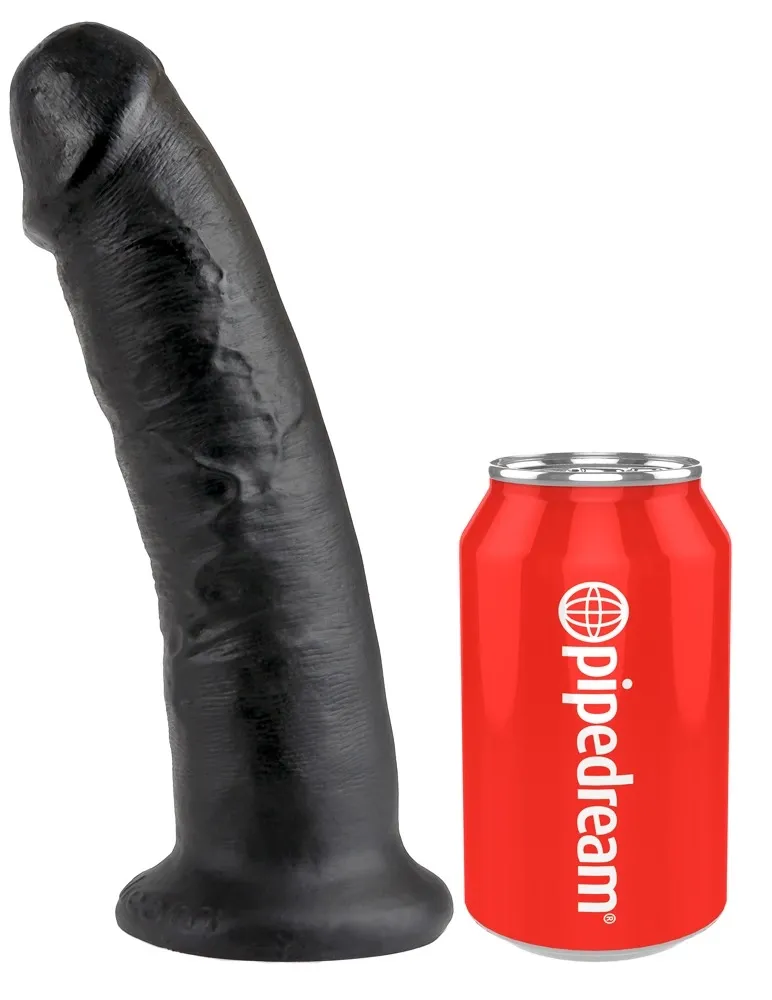 Realistické dildo King Cock s přísavkou, 22,9 cm, černé - obrázek 2
