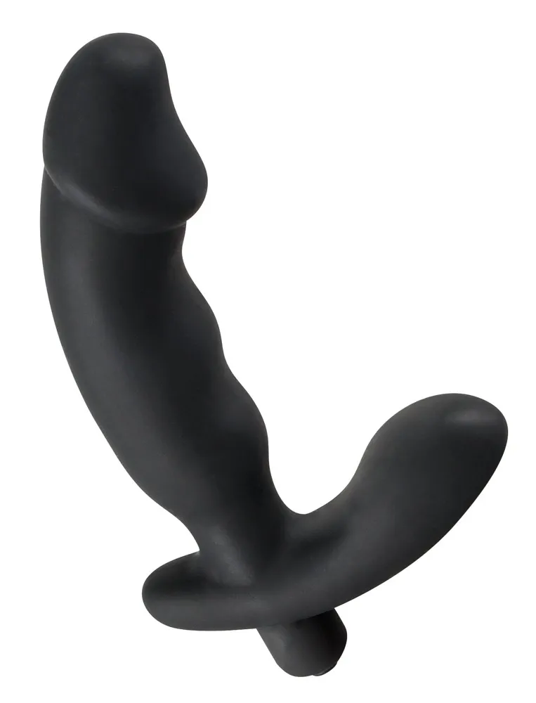 Vibrační stimulátor prostaty Rebel se stimulátorem hráze, silikonový, černý, 15 cm - obrázek 2