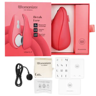 Tlakový stimulátor klitorisu Womanizer Liberty 2, růžový - obrázek 13