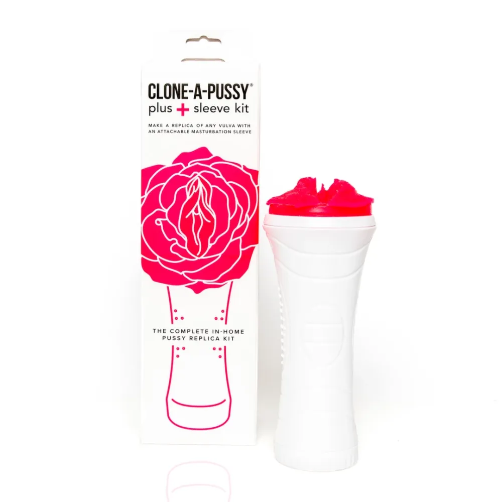 Sada na odlitek vulvy Clone-A-Pussy Plus Sleeve s návlekem, růžová