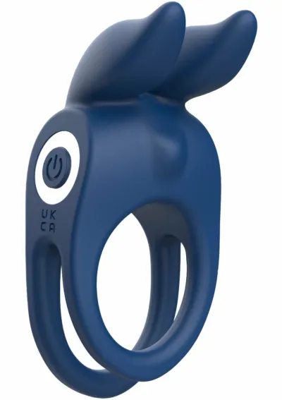 Vibrační erekční kroužek Playhouse Fierce Rabbit Ring s dálkovým ovládáním, černý