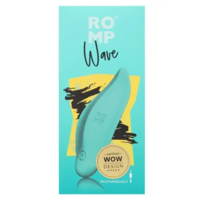 Vibrátor na klitoris ROMP Wave, ergonomický, tyrkysově zelený - obrázek 9
