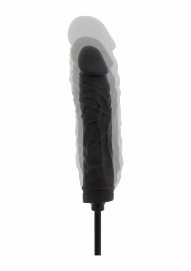 Nafukovací dildo Hidden Desire Extreme Inflatable Dong Advanced, silikon, černé - obrázek 6