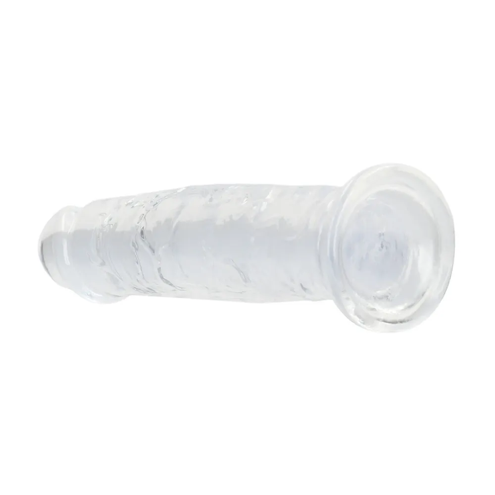 Průhledné dildo RealRock Crystal Clear s přísavkou, TPE, 12,7 cm - obrázek 5