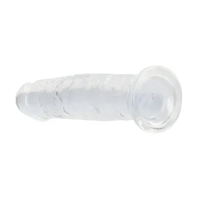 Průhledné dildo RealRock Crystal Clear s přísavkou, TPE, 12,7 cm - obrázek 5