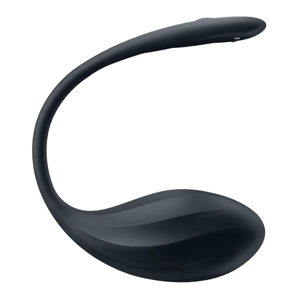 Nositelný vibrátor na bod G Satisfyer Ribbed Petal s ovladačem a aplikací, černý