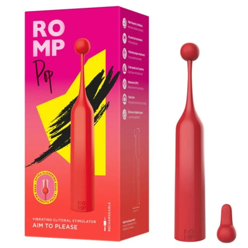 Vibrátor na klitoris ROMP Pop, červený - obrázek 8
