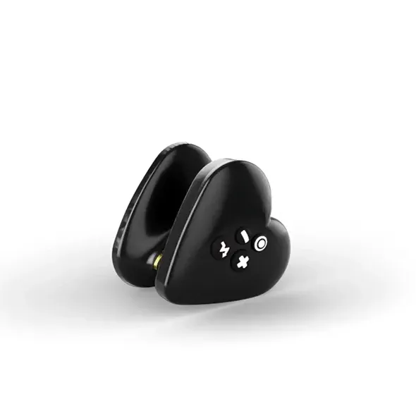 Přikládací vibrátor s elektrostimulací Mystim Heart's Desire, silikon, černý - obrázek 5