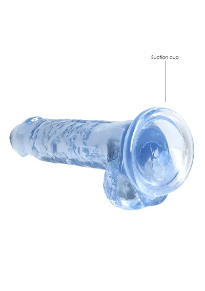 Realistické dildo RealRock Crystal Clear Model 7 s přísavkou, průhledné, 19 cm - obrázek 10