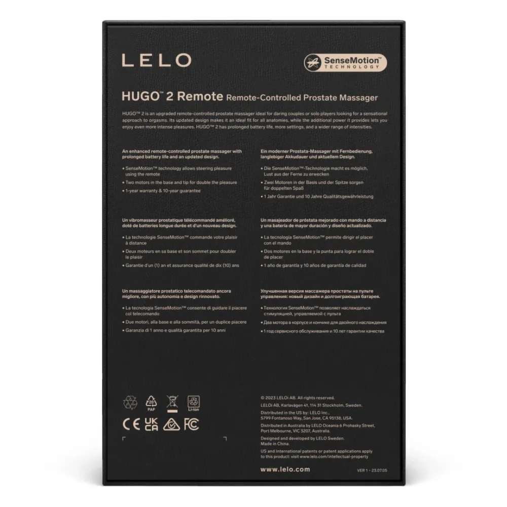Stimulátor prostaty LELO Hugo 2 Remote s dálkovým ovládáním, zelený - obrázek 4