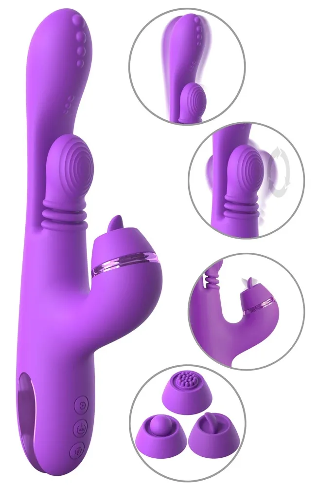 Rabbit vibrátor Fantasy For Her IntiMotion Pulse Pro Vibe, fialový, 24,1 cm - obrázek 2