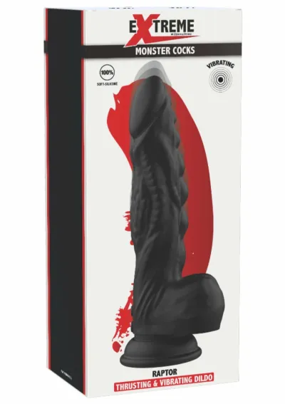 Vibrační dildo s přísavkou HIDDEN DESIRE EXTREME Raptor, silikon, 25 cm - obrázek 2