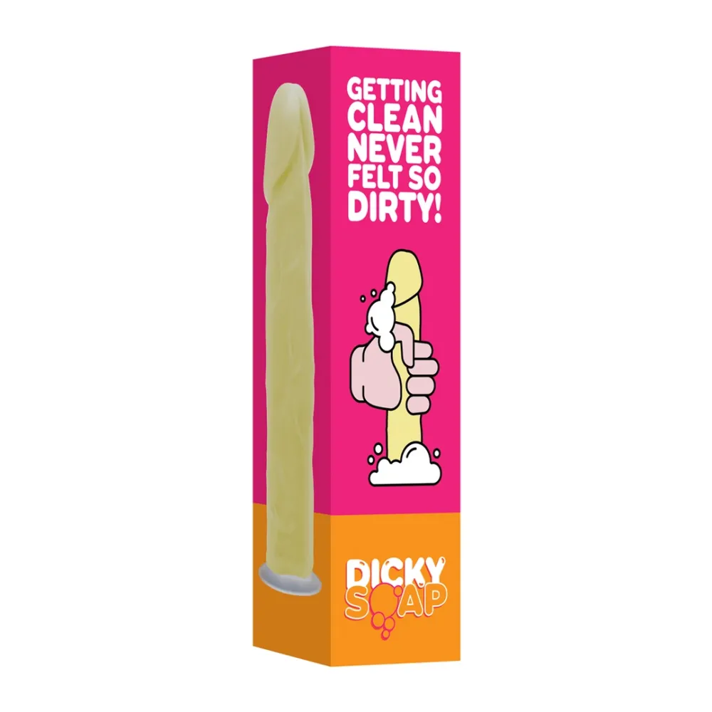 Vtipné mýdlo ve tvaru penisu Shots Dicky Soap s přísavkou, růžové, 17 cm - obrázek 2