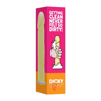 Vtipné mýdlo ve tvaru penisu Shots Dicky Soap s přísavkou, růžové, 17 cm - obrázek 2