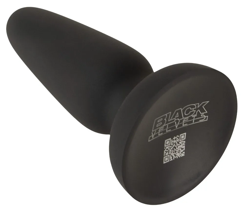 Anální kolík Black Velvets Silicone Plug S, malý, s přísavkou, černý, 10,5 cm - obrázek 4