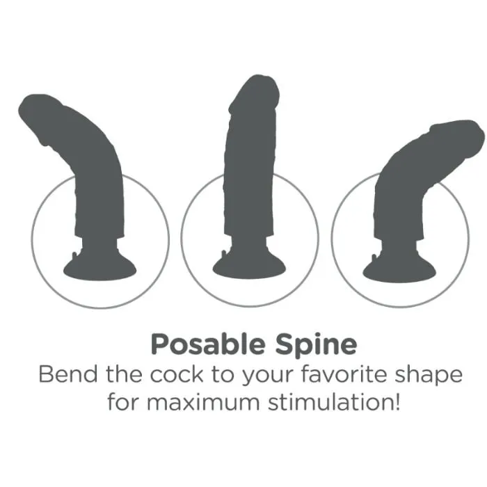Realistický vibrátor King Cock s přísavkou, tělový, 17,8 cm - obrázek 6