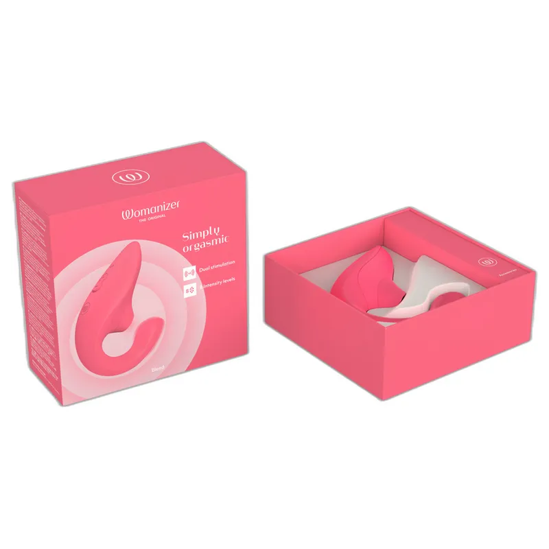 Rabbit vibrátor s tlakovým stimulátorem klitorisu Womanizer Blend, zářivě růžový (Rose) - obrázek 12