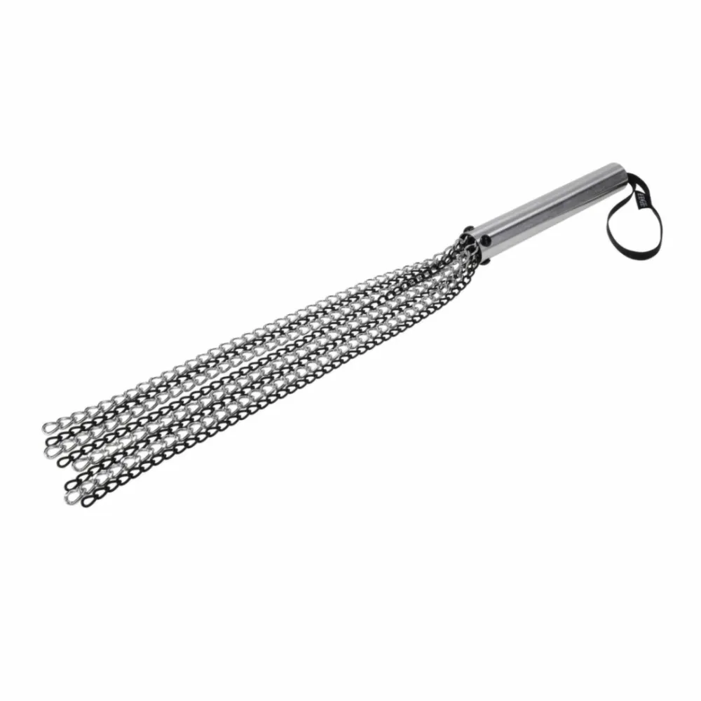 Řetězové důtky Sportsheets Edge Chain Flogger, kovové, černé, 54 cm - obrázek 3
