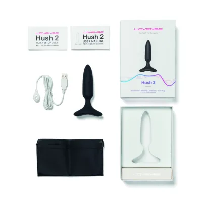 Vibrační anální kolík Lovense Hush 2 XS ovládaný aplikací, 25 mm, silikon, černý - obrázek 5
