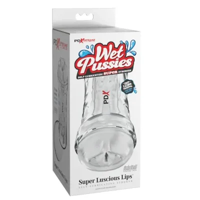 Samolubrikační umělá vagína Pipedream Super Luscious Lips v pouzdře - obrázek 7