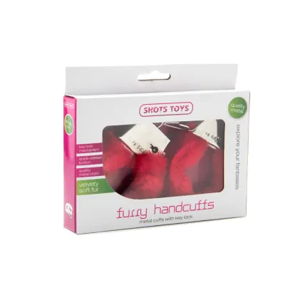 Plyšová pouta Ouch! Plush Handcuffs s umělou kožešinou, černá - obrázek 2