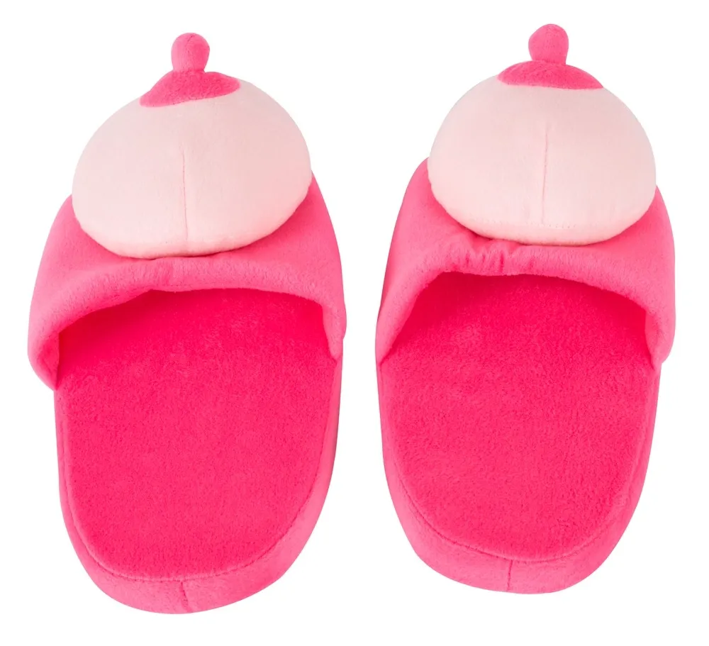 Plyšové pantofle You2Toys s vtipným 3D motivem, růžové, 42-45 - obrázek 3
