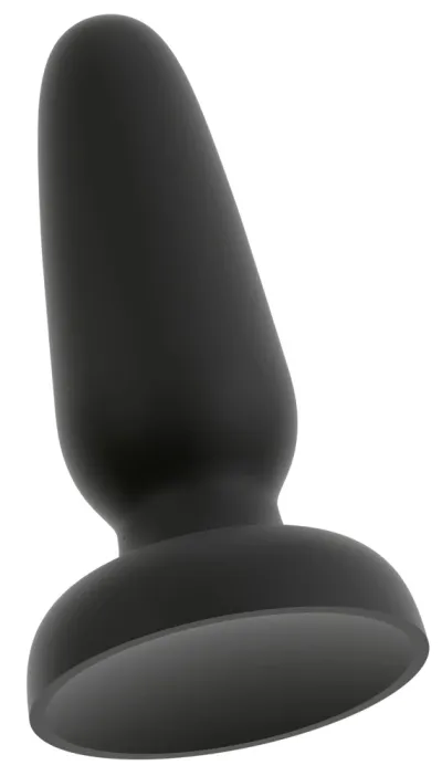 Anální kolík Black Velvets Silicone Plug S, malý, s přísavkou, černý, 10,5 cm - obrázek 3