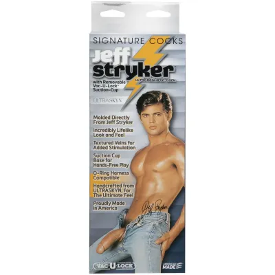 Realistické dildo Doc Johnson Jeff Stryker z UR3, 25 cm, bílé - obrázek 3