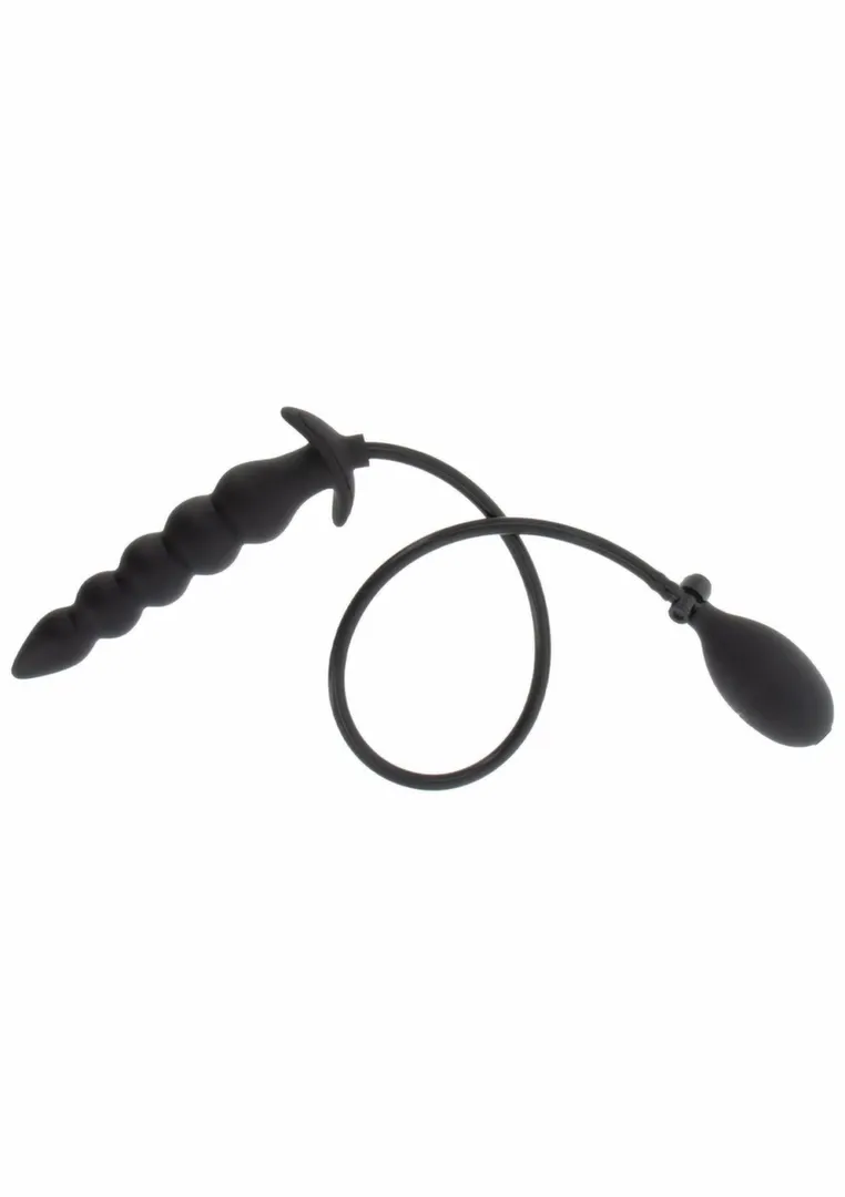 Nafukovací anální kolík Hidden Desire Extreme Inflatable Ribbed Plug Advance, černý - obrázek 4