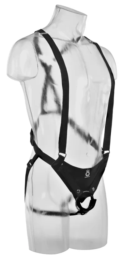 Dutý strap-on Pipedream King Cock s nastavitelným postrojem, 28 cm - obrázek 3