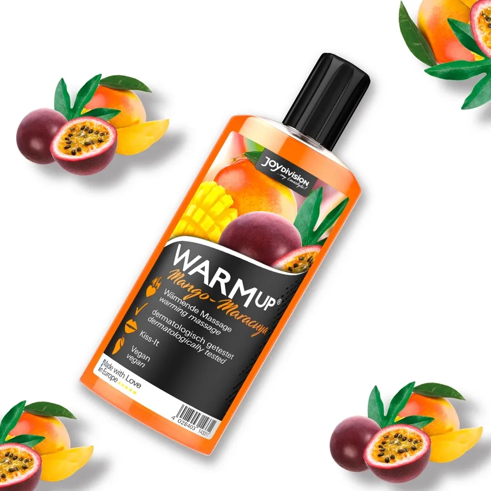 Hřejivý masážní olej Joydivision Aquaglide WARMup, mango a maracuja, 150 ml - obrázek 2