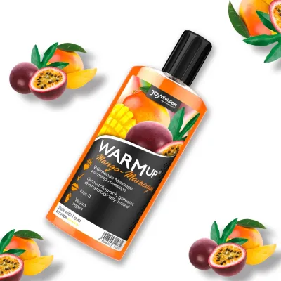 Hřejivý masážní olej Joydivision Aquaglide WARMup, mango a maracuja, 150 ml - obrázek 2