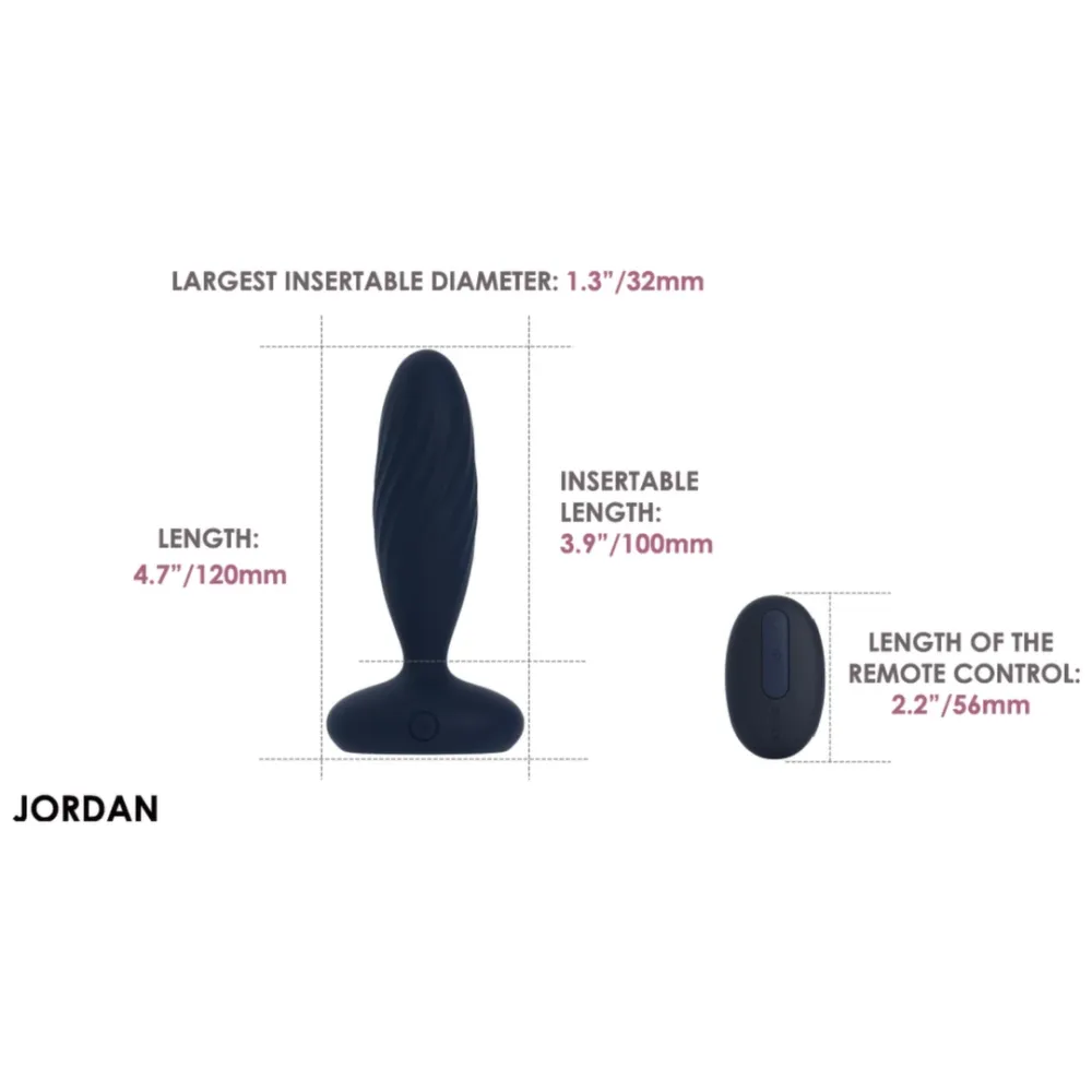 Anální vibrátor Svakom Jordan s přirážením a aplikací, tmavě modrý - obrázek 2
