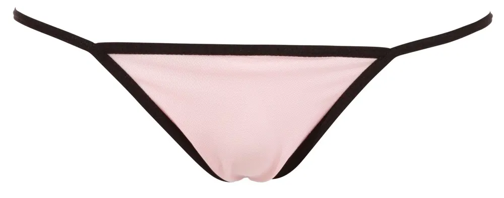 Košilka s tangy Cottelli Collection s krajkou, růžová, M - obrázek 6