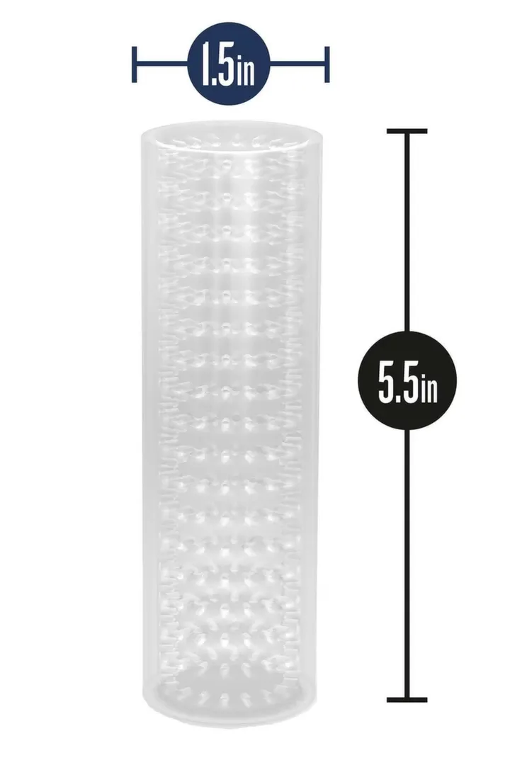 Masturbátor M FOR MEN Stroke Sleeve s výstupky, průhledný, TPE, 13,9 cm - obrázek 5