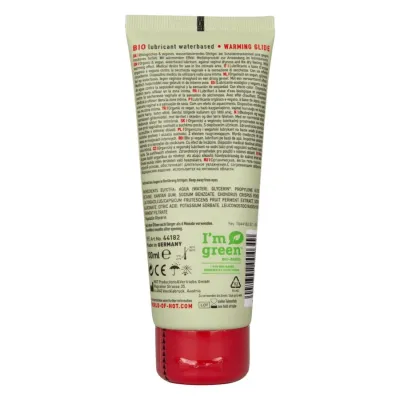 Hřejivý bio lubrikační gel HOT, na vodní bázi, veganský, 100 ml - obrázek 2