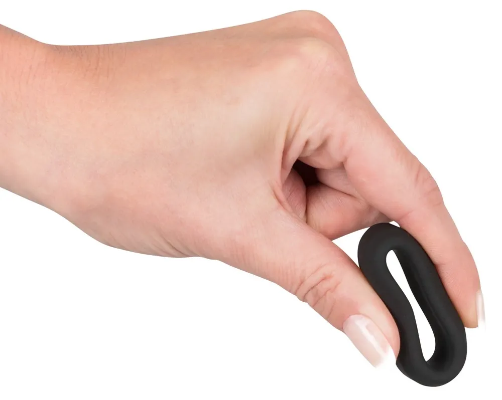 Erekční kroužek Black Velvets Performance Ring, silikon, černý, 2,6 cm - obrázek 4