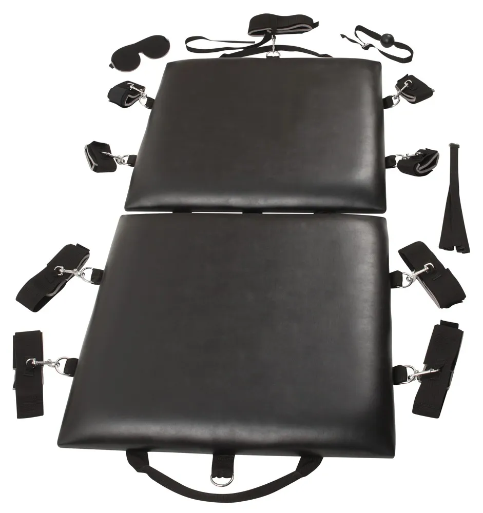 BDSM sada You2Toys Bondage Board, skládací deska s pouty a doplňky, černá, 120 cm - obrázek 2