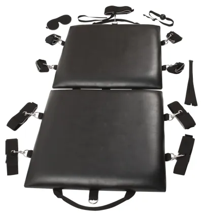 BDSM sada You2Toys Bondage Board, skládací deska s pouty a doplňky, černá, 120 cm - obrázek 2