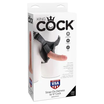 Strap-on King Cock s realistickým dildem 15,2 cm a postrojem - obrázek 2