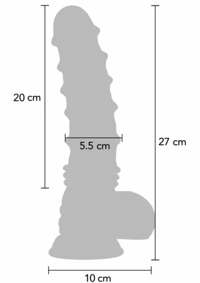 Vibrační dildo s přísavkou Hidden Desire Dragon Monster, silikon, 28 cm - obrázek 2