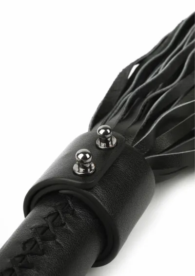 Kožený bič Hidden Desire Genuine Leather Whip, 55 cm, černý - obrázek 5