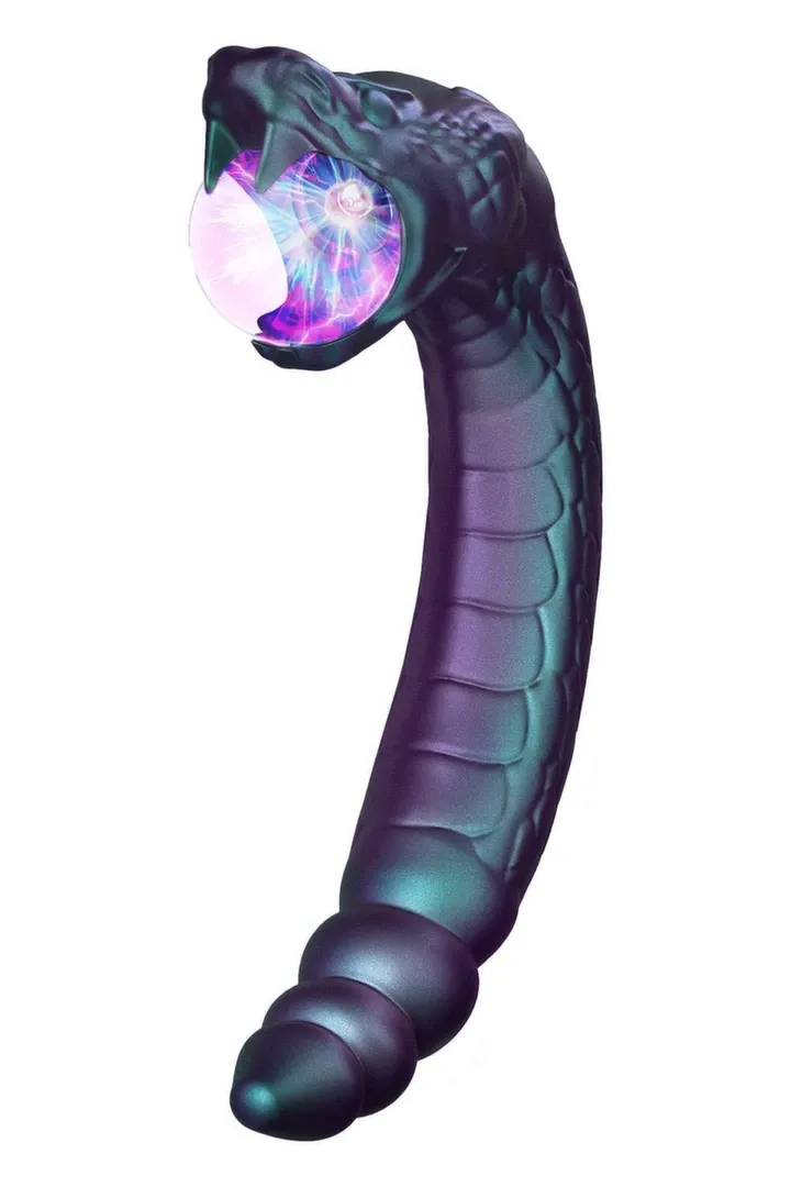 Vibrátor Temptasia Rattle Snake se svítící plazmovou koulí, ohebný, 35 cm - obrázek 4