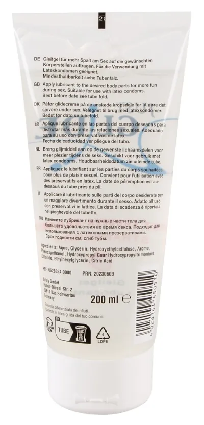 Lubrikační gel Just Glide Strawberry na vodní bázi, jahoda, 200 ml - obrázek 2