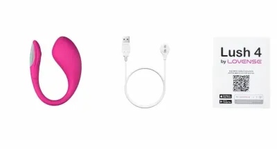 Vibrační vajíčko Lovense Lush 4 ovládané aplikací, s barevným LED ocáskem, růžové - obrázek 6