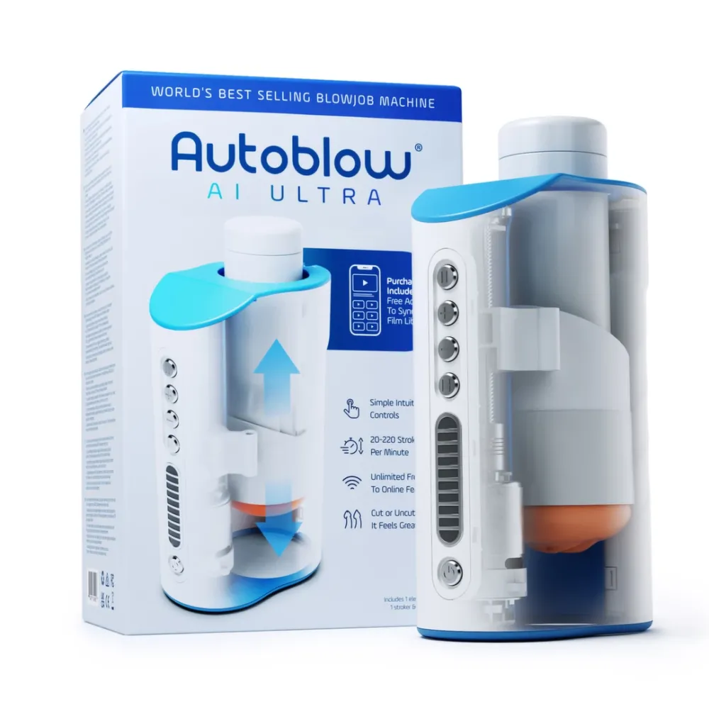 Automatický masturbátor Autoblow AI Ultra, synchronizace s videem, EU zástrčka