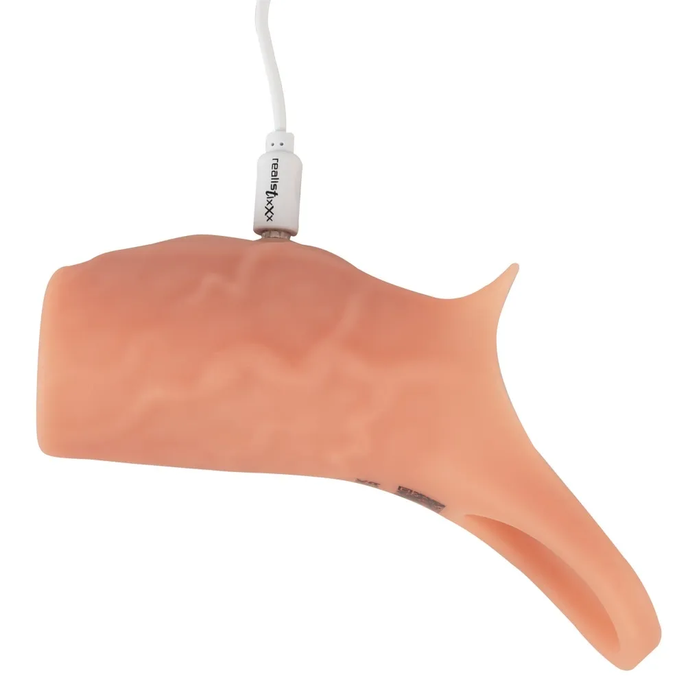 Vibrační návlek na penis Realistixxx Real Sleeve Open, otevřený, silikonový, 14 cm - obrázek 8