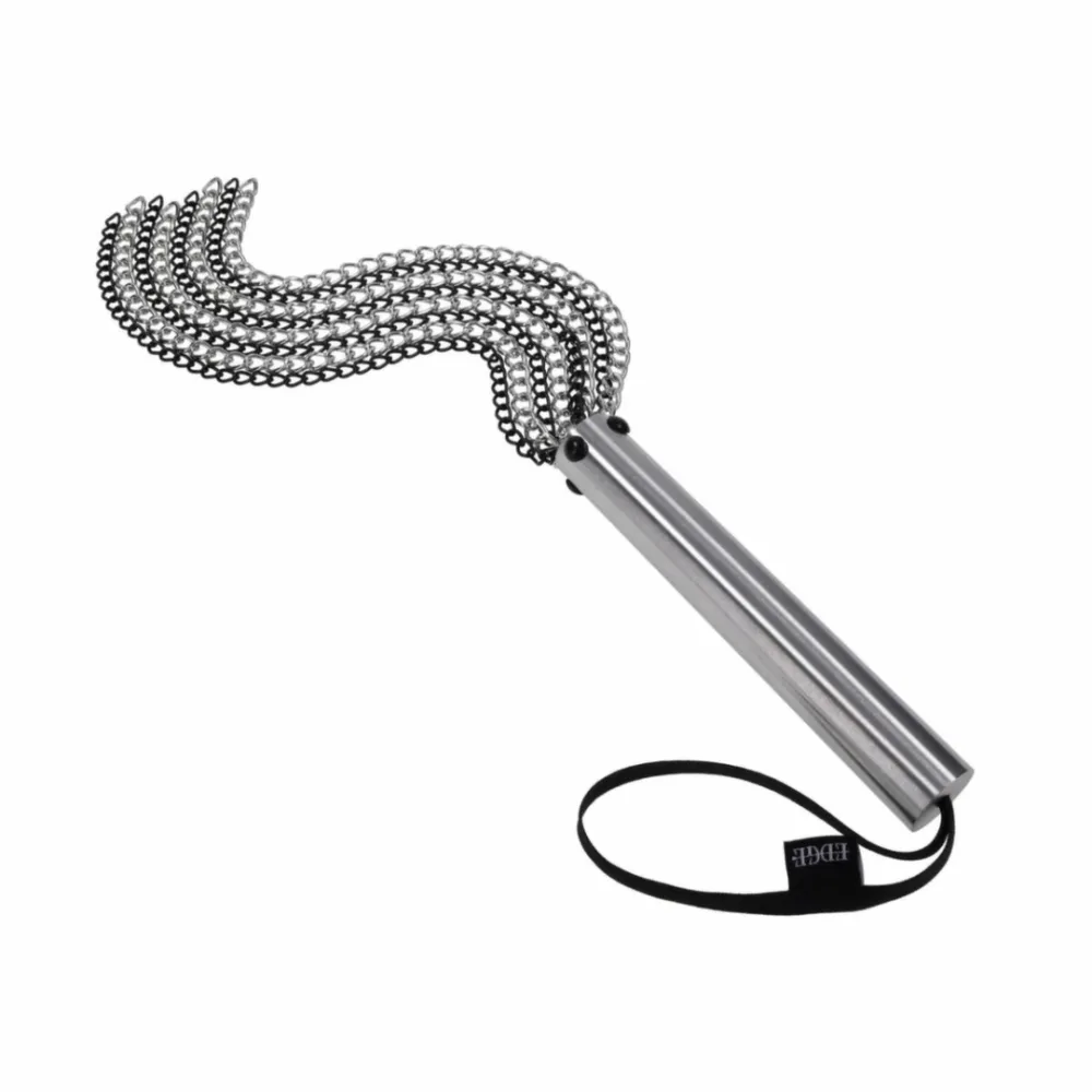 Řetězové důtky Sportsheets Edge Chain Flogger, kovové, černé, 54 cm - obrázek 4
