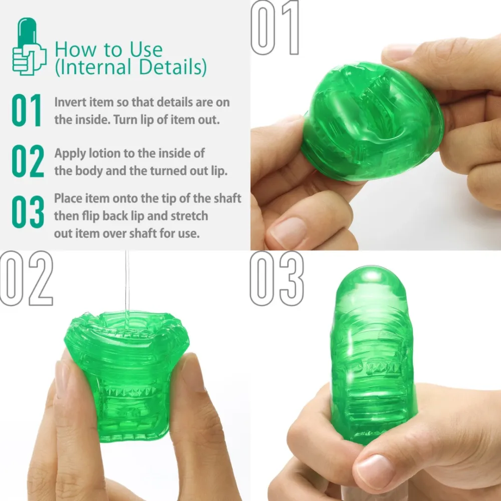 Unisex masturbátor a návlek na prst Tenga UNI Emerald - obrázek 3