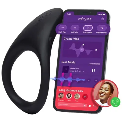 Vibrační erekční kroužek We-Vibe Verge 2 s aplikací, černý - obrázek 9
